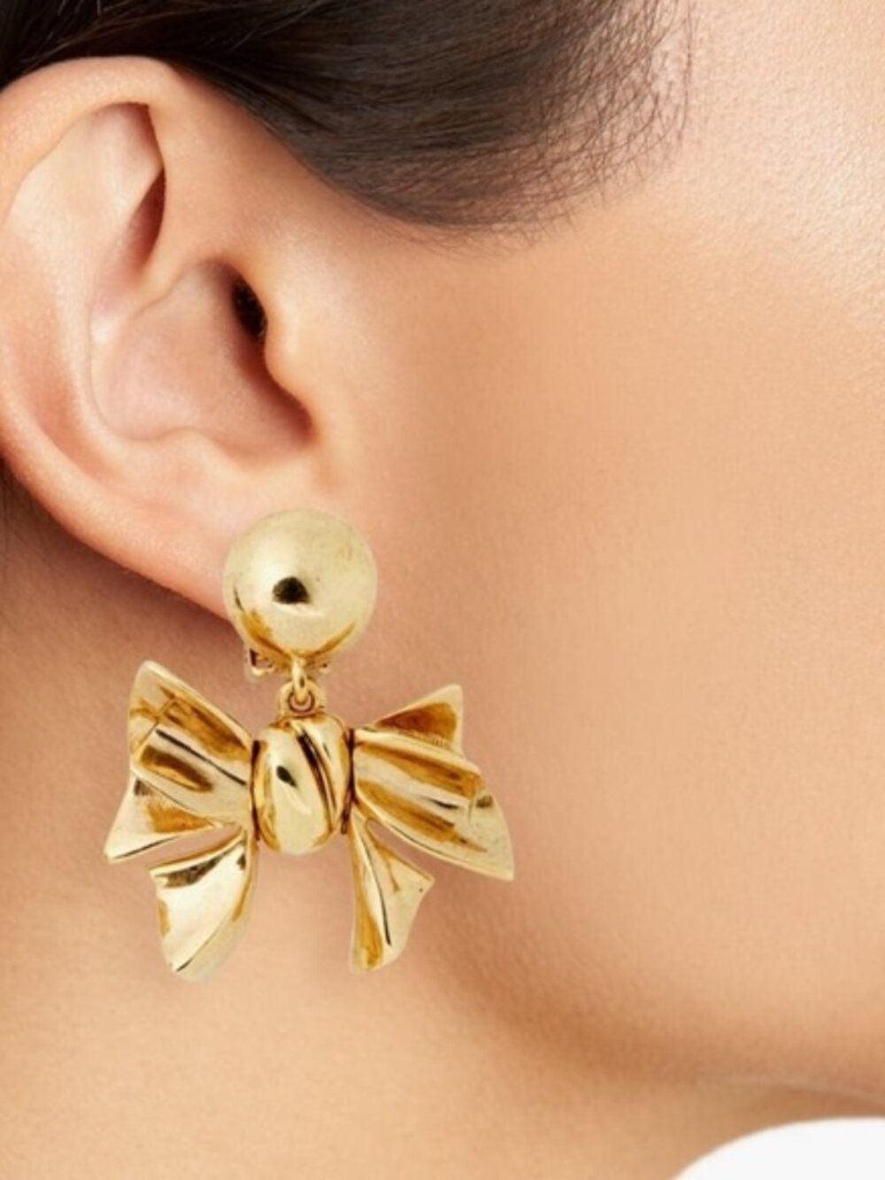 Oscar de la Renta Bow Clip-On Earrings